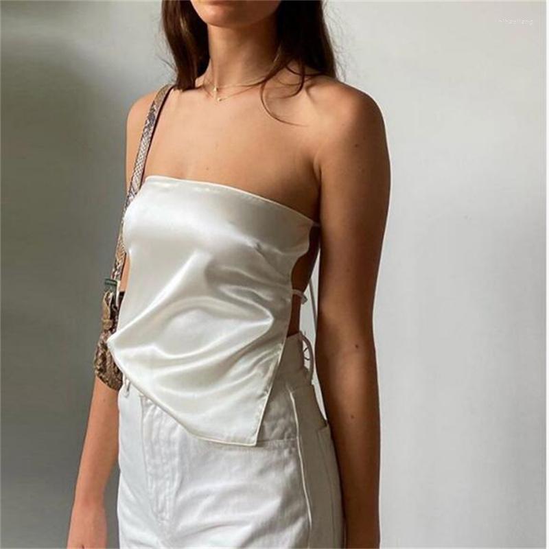 Women' Tanks 2022 Satin Backless Sexy Crop Top Women Green Summer Bandage Sleeveless Strapless Tank Tops Off Shoulder
Women' Tanks 2022 Satin Backless Sexy Crop Top Women Green Summer Bandage Sleeveless Strapless Tank Tops Off Shoulder