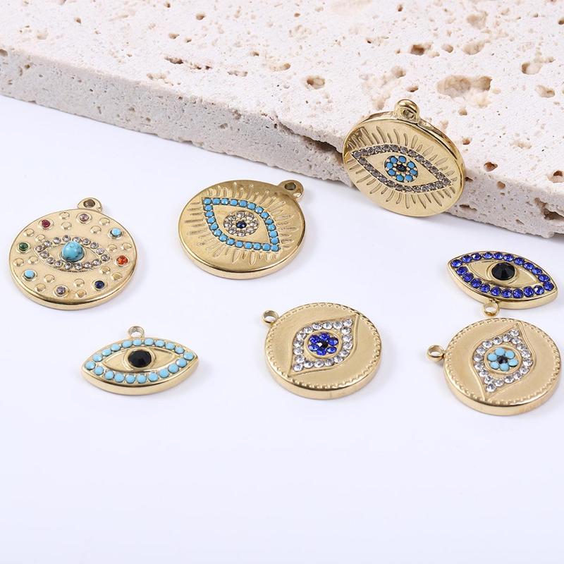 Charms Bohemian Stainless Steel Gold Eye DIY Necklace Pendant Zircon Connectors Jewelry Making Findings Design Wholesale
Charms Bohemian Stainless Steel Gold Eye DIY Necklace Pendant Zircon Connectors Jewelry Making Findings Design Wholesale