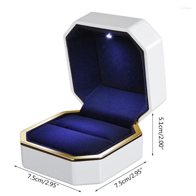 Jewelry Pouches Luxury Pendant Box Square Velvet Wedding Ring Case Gift With LED
Jewelry Pouches Luxury Pendant Box Square Velvet Wedding Ring Case Gift With LED