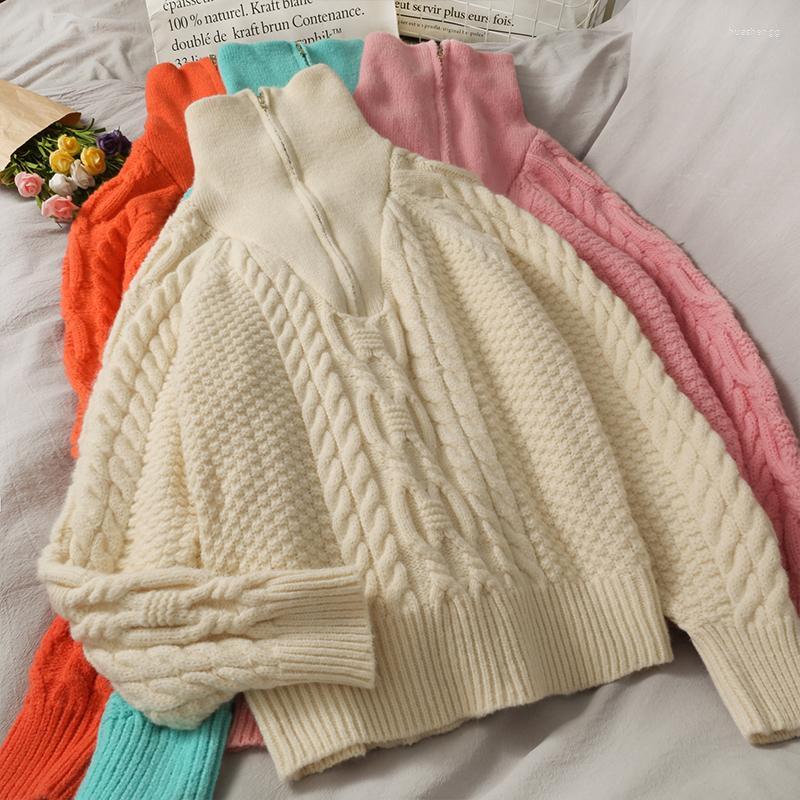 Women's Knits Korean Style Thicken Turtleneck Sweater Women 2022 Casual Streetwear Solid Long Sleeve Zipper Cardigan Female Kintting Tops, Beige
Women's Knits Korean Style Thicken Turtleneck Sweater Women 2022 Casual Streetwear Solid Long Sleeve Zipper Cardigan Female Kintting Tops, Beige