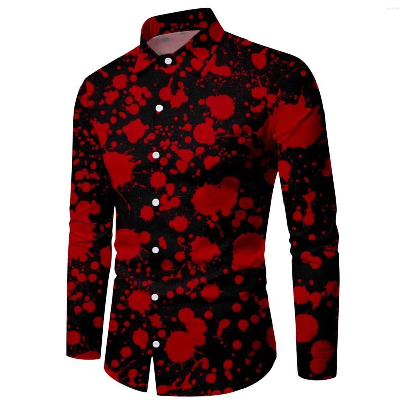 Men's Casual Shirts For Men Spring And Autumn Party Halloween Bloodstain Printed Shirt Long Sleeve Turn Down Collar Single Breasted 4, Rd
Men's Casual Shirts For Men Spring And Autumn Party Halloween Bloodstain Printed Shirt Long Sleeve Turn Down Collar Single Breasted 4, Rd