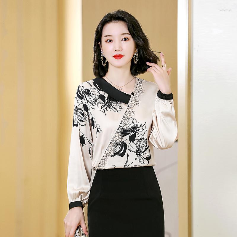 Women's Blouses Satin Loose Women's Shirts Fashion Printing V-neck Autumn Casual Long Sleeve Top Summer Korean Style Female Clothing, Mixed color
Women's Blouses Satin Loose Women's Shirts Fashion Printing V-neck Autumn Casual Long Sleeve Top Summer Korean Style Female Clothing, Mixed color