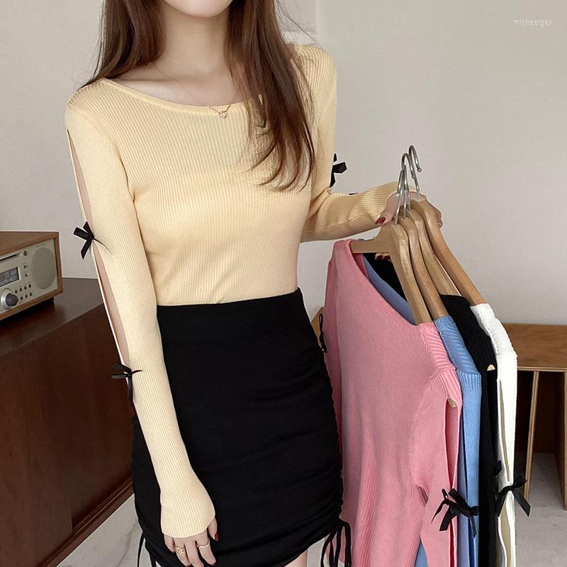 Women's Sweaters Korean Style Long Sleeve Pull Femme Fashion Bow Hollow Out Knitted Tops Spring Autumn Solid O-Neck Pullover Sueters De, Black
Women's Sweaters Korean Style Long Sleeve Pull Femme Fashion Bow Hollow Out Knitted Tops Spring Autumn Solid O-Neck Pullover Sueters De, Black