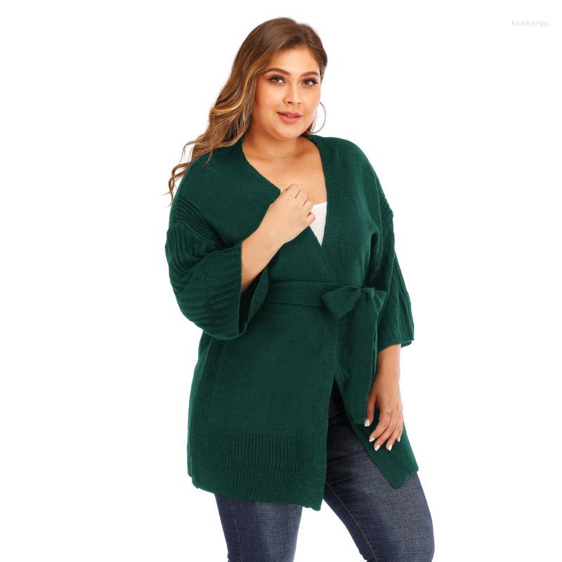 Women's Knits Plus Size Cardigan Women 2022 Autumn Winter Three Quarter Sleeve Knit Sweater With Belt Female Loose Oversized Jumper Jacket, Black
Women's Knits Plus Size Cardigan Women 2022 Autumn Winter Three Quarter Sleeve Knit Sweater With Belt Female Loose Oversized Jumper Jacket, Black