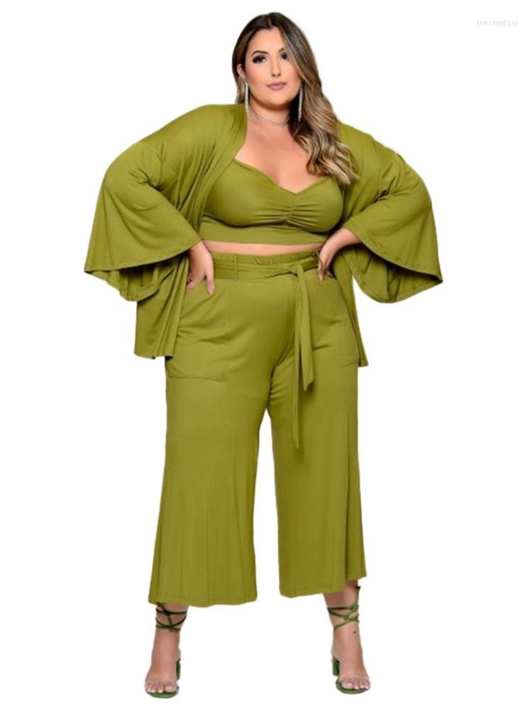 Tracksuits Plus Size Women 3 Piece Sets Cardigan Tops And Wide Leg Pant Suits With Tank Fashion Solid Street Style Casual Oversized Outfits, Blue
Tracksuits Plus Size Women 3 Piece Sets Cardigan Tops And Wide Leg Pant Suits With Tank Fashion Solid Street Style Casual Oversized Outfits, Blue