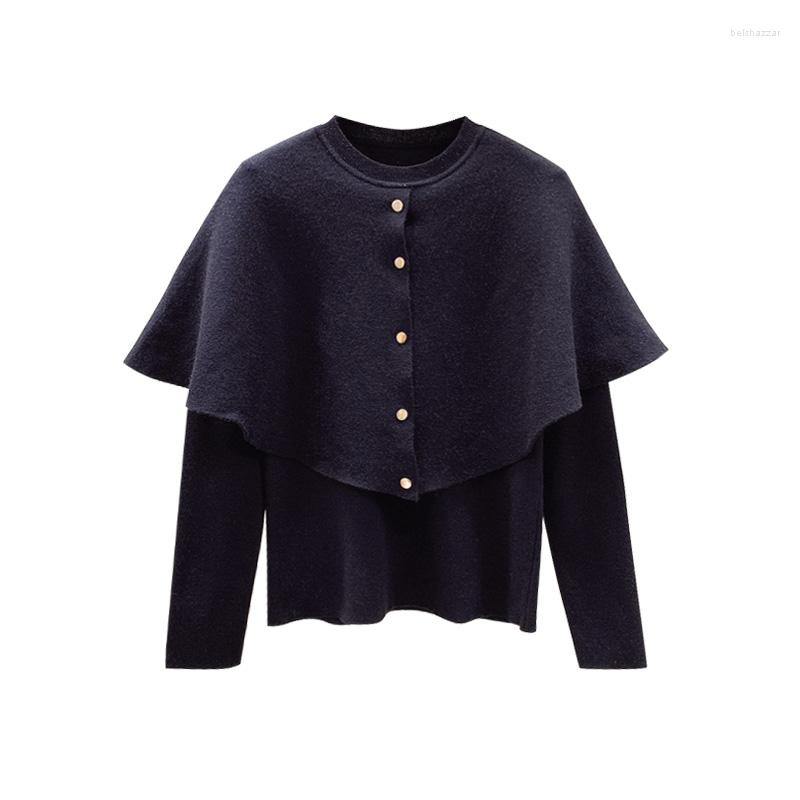 Women' Sweaters 2022 Autumn Fashion Design Women' O-neck Long Sleeve Mantle Cloak Style Poncho Knitted Sweater Tops, Black
Women' Sweaters 2022 Autumn Fashion Design Women' O-neck Long Sleeve Mantle Cloak Style Poncho Knitted Sweater Tops, Black