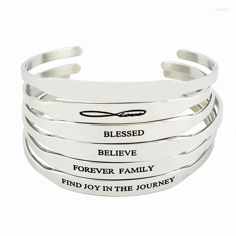 Bangle 316L Stainless Steel Inspirational Quote Bracelets Women Men's Mantra Jewelry Gift Letter Arm
Bangle 316L Stainless Steel Inspirational Quote Bracelets Women Men's Mantra Jewelry Gift Letter Arm