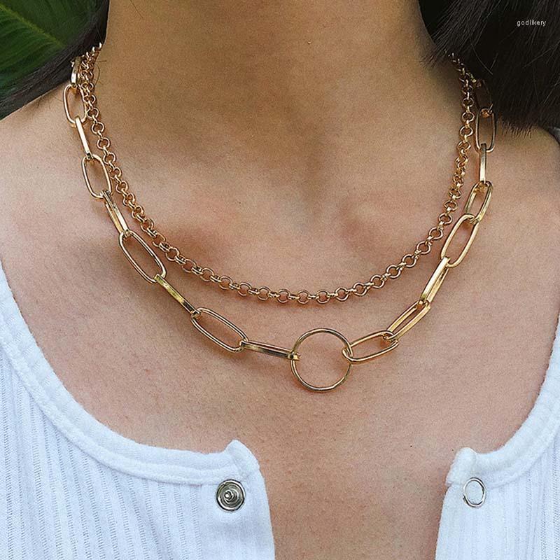 Choker Punk Hollow Thick Chain Necklace Women Simple Temperament Double Layer Geometric Clavicle Vintage Jewelry Kolye
Choker Punk Hollow Thick Chain Necklace Women Simple Temperament Double Layer Geometric Clavicle Vintage Jewelry Kolye