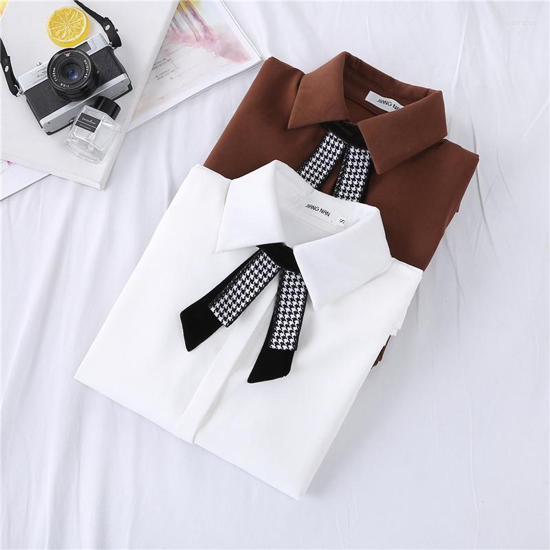 Women' Blouses Elegant Fashion Womens Tops Solid White Brown Bow Office Wearing OL 2022 Autumn Long Sleeve -XL Ladies Blusas Female, Beige
Women' Blouses Elegant Fashion Womens Tops Solid White Brown Bow Office Wearing OL 2022 Autumn Long Sleeve -XL Ladies Blusas Female, Beige