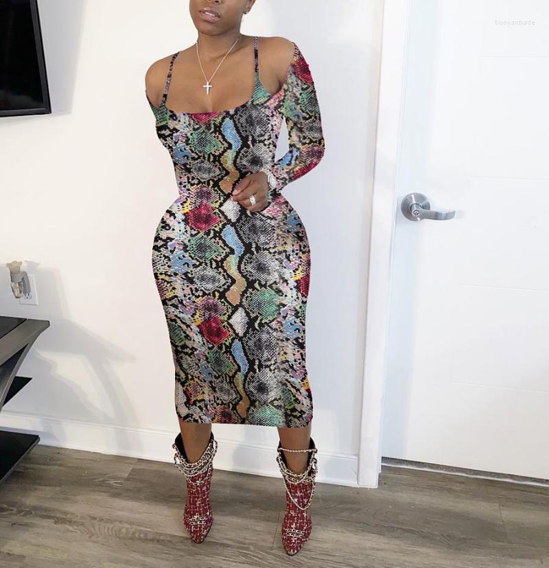 Casual Dresses Snakeskin Printed Fashion Dress For Women Clothing 2022 Autumn Long Sleeve Off The Shoulder Midi Party Clubwear, Picture shown
Casual Dresses Snakeskin Printed Fashion Dress For Women Clothing 2022 Autumn Long Sleeve Off The Shoulder Midi Party Clubwear, Picture shown