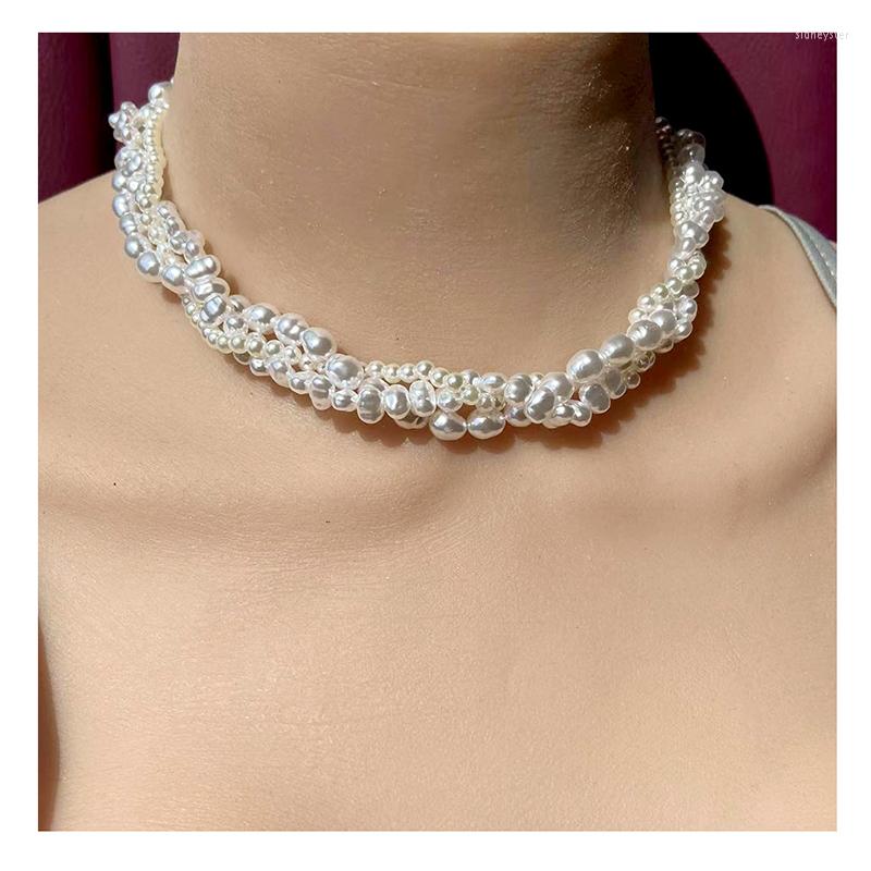Choker Handmade Weave Irregular Pearl Chain Necklace For Women Wedding Accessories Party Jewelry Boho Bib Beads Collar
Choker Handmade Weave Irregular Pearl Chain Necklace For Women Wedding Accessories Party Jewelry Boho Bib Beads Collar