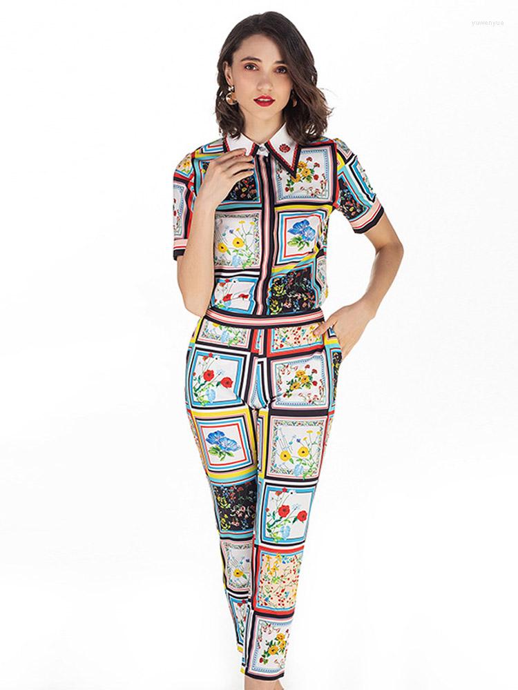 Women' Tracksuits 2022 Fashion Summer Women' Sets Commuter Flower Print Diamond Beaded Sequins Doll Collar Nine Points Trousers Ladies, Photo color
Women' Tracksuits 2022 Fashion Summer Women' Sets Commuter Flower Print Diamond Beaded Sequins Doll Collar Nine Points Trousers Ladies, Photo color