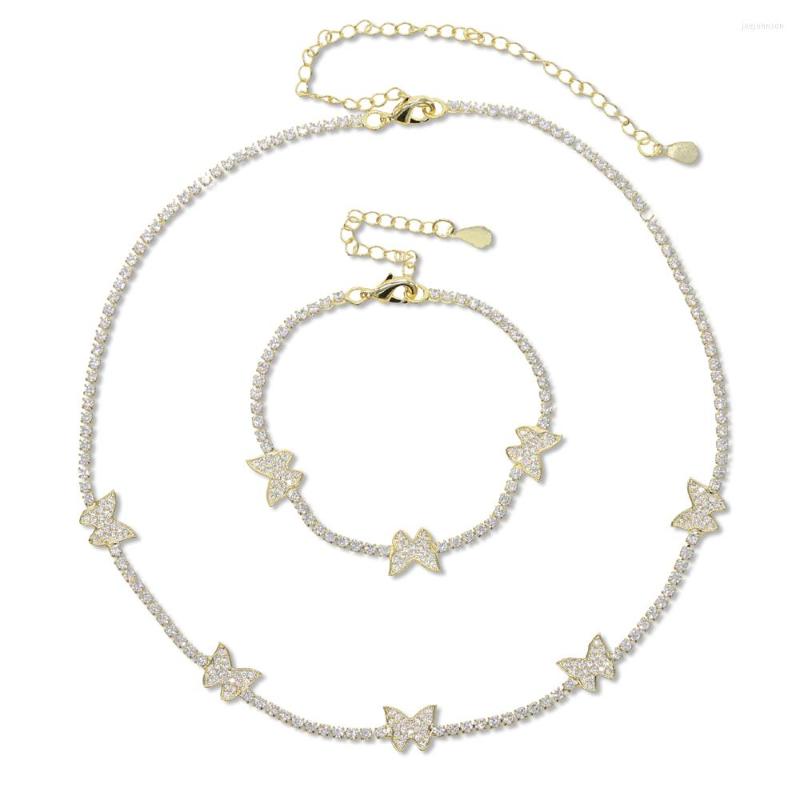 Necklace Earrings Set Iced Out CZ Tennis Chain Butterfly Bracelet&Necklace Animal Charm Silver Gold Color Choker Women Bling Fashion Jewelry, Picture shown
Necklace Earrings Set Iced Out CZ Tennis Chain Butterfly Bracelet&Necklace Animal Charm Silver Gold Color Choker Women Bling Fashion Jewelry, Picture shown