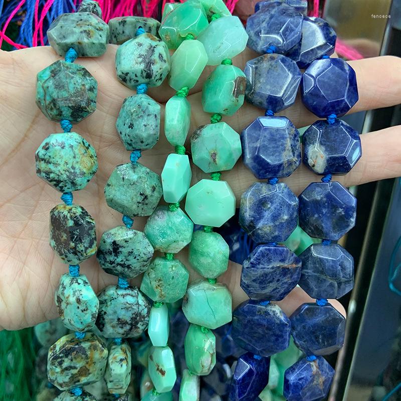 

Beads Natural Chinese Turquoise Opal Sodalite Stone 15'' Green Irregular DIY Loose For Jewelry Making Women Necklace