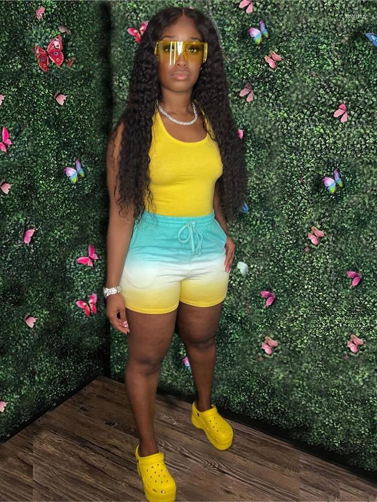 Women' Tracksuits Hirigin Women Summer Sports Clothes 2Pcs Suit Solid Sleeveless U-Neck Vest Gradient Drawstring Elastic Waist Shorts, Green
Women' Tracksuits Hirigin Women Summer Sports Clothes 2Pcs Suit Solid Sleeveless U-Neck Vest Gradient Drawstring Elastic Waist Shorts, Green