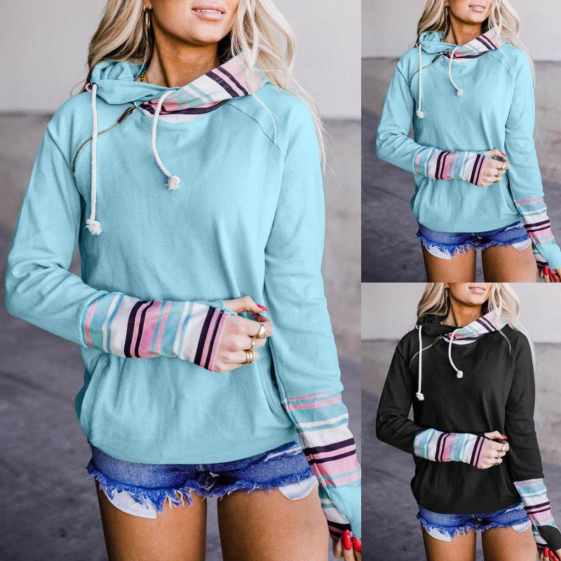 Women's T Shirts Comfy Summer Women'S Fashion Cute Hoodie Casual Striped Sweatshirt Zipper Long-Sleeved Stitching Top Thin Women, Blue
Women's T Shirts Comfy Summer Women'S Fashion Cute Hoodie Casual Striped Sweatshirt Zipper Long-Sleeved Stitching Top Thin Women, Blue