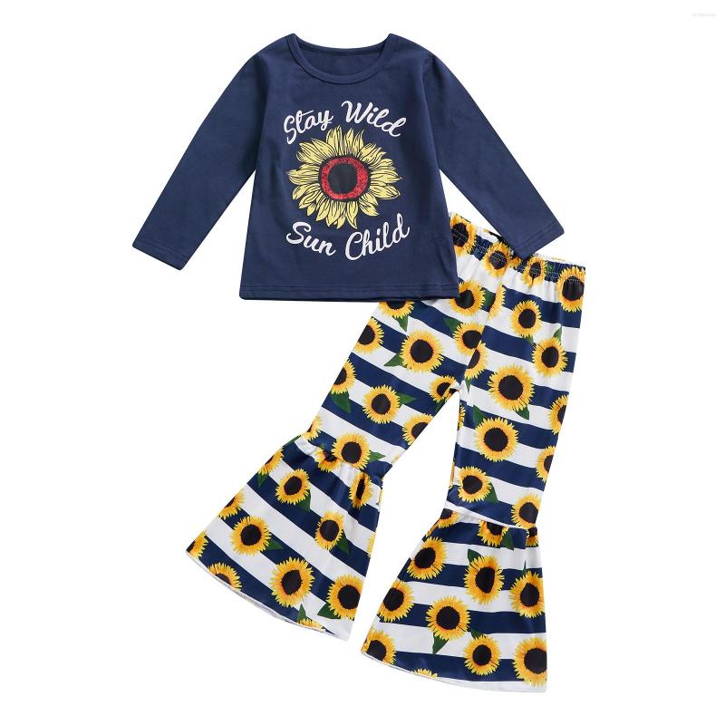 Clothing Sets 2Pcs Little Girls Outfit Autumn Toddlers Letter Long Sleeve Round Collar Tops Stripe Sunflower Bell-bottomed Pants 6M-5T, Picture shown
Clothing Sets 2Pcs Little Girls Outfit Autumn Toddlers Letter Long Sleeve Round Collar Tops Stripe Sunflower Bell-bottomed Pants 6M-5T, Picture shown