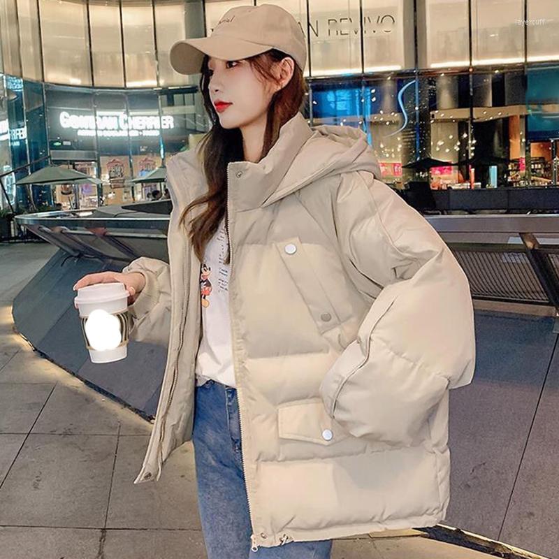 Women's Trench Coats Lucyever Korean Short Down Cotton Overcoat For Women Casual Loose Stand Collar Hoodies Parkas Woman Thickened Warm, Beige
Women's Trench Coats Lucyever Korean Short Down Cotton Overcoat For Women Casual Loose Stand Collar Hoodies Parkas Woman Thickened Warm, Beige