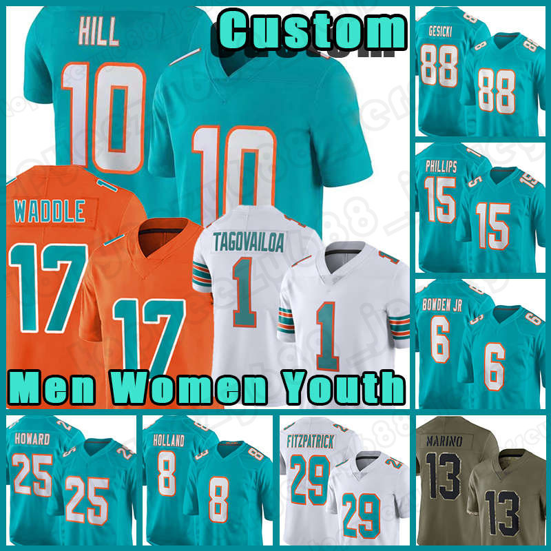 10 Tyreek Hill 1 Tua Tagovailoa Football Jersey Jaylen Waddle Dan Marino Xavien Howard Jaelan Phillips Jevon Holland Teddy Bridgewater Mike Gesicki Keion Crossen, Custom youth(h t)
10 Tyreek Hill 1 Tua Tagovailoa Football Jersey Jaylen Waddle Dan Marino Xavien Howard Jaelan Phillips Jevon Holland Teddy Bridgewater Mike Gesicki Keion Crossen, Custom youth(h t)