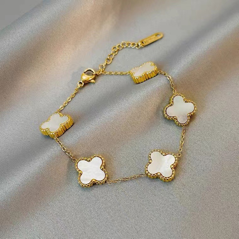 Luxury Brand Double Side Clover Charm Bracelets for Women Gift
