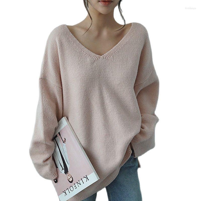 Women' Sweaters 2022 Autumn Winter Plus Size Loose V-neck Women Age-reducing Long-sleeve Sweater Solid Tops Simple Bottom Knitwear 15919, Black
Women' Sweaters 2022 Autumn Winter Plus Size Loose V-neck Women Age-reducing Long-sleeve Sweater Solid Tops Simple Bottom Knitwear 15919, Black