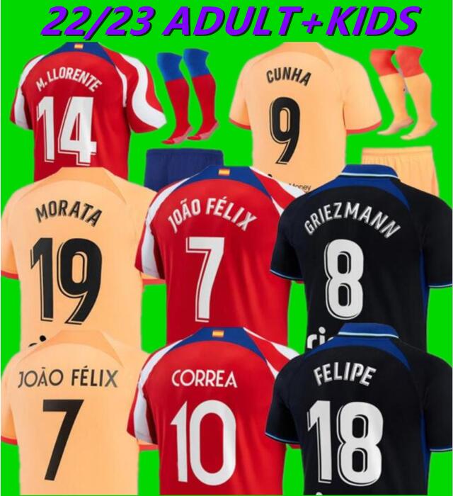 soccer jerseys 22 23 JOAO FELIX home 2022 2023 M. LLORENTE Correa camiseta football shirts uniforms away kids kit GRIEZMANN R. DE PAUL Cunha CARRASCO MadridS 816, 22/23 kids size
soccer jerseys 22 23 JOAO FELIX home 2022 2023 M. LLORENTE Correa camiseta football shirts uniforms away kids kit GRIEZMANN R. DE PAUL Cunha CARRASCO MadridS 816, 22/23 kids size