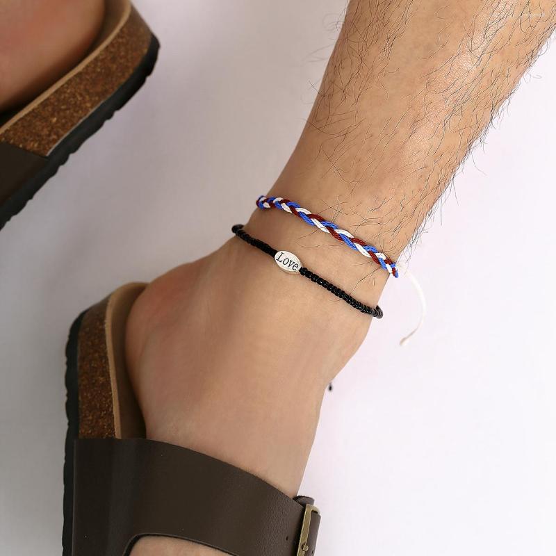 Anklets Boho Multi Layer Seed Beads Anklet For Men Braided Rope Chain Adjustable Clasp Bracelet On The Leg Bohemia Foot Jewelry Gift
Anklets Boho Multi Layer Seed Beads Anklet For Men Braided Rope Chain Adjustable Clasp Bracelet On The Leg Bohemia Foot Jewelry Gift