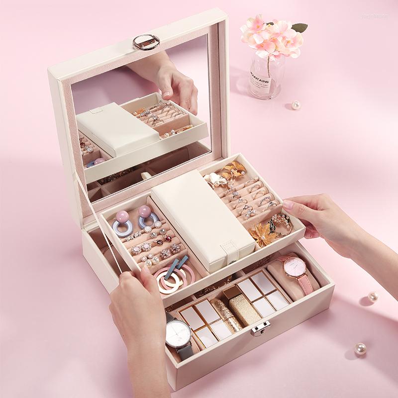 Jewelry Pouches Large PU Leather Box Organizer With Small Travel Storage Case Girls Ring Earrings Necklace Casket For Jewellery
Jewelry Pouches Large PU Leather Box Organizer With Small Travel Storage Case Girls Ring Earrings Necklace Casket For Jewellery