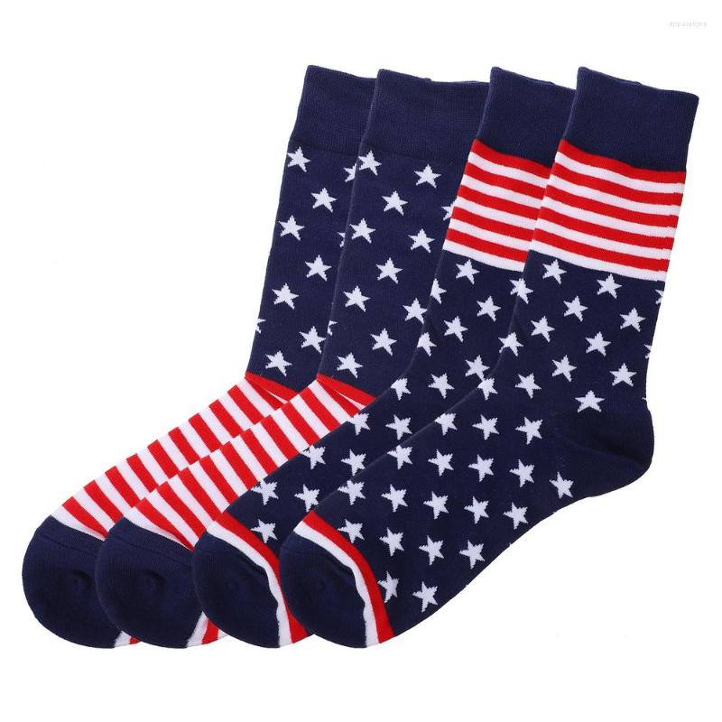 Men's Socks 2 Pairs Cotton American Flag Stripe Design Fashion For Men, White red blue
Men's Socks 2 Pairs Cotton American Flag Stripe Design Fashion For Men, White red blue