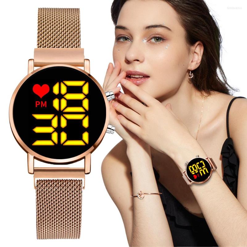 Wristwatches Simple Style Women Fashion Watches Rose Gold LED Digital Casual Electronic Stainless Steel Wristwatch, Black
Wristwatches Simple Style Women Fashion Watches Rose Gold LED Digital Casual Electronic Stainless Steel Wristwatch, Black