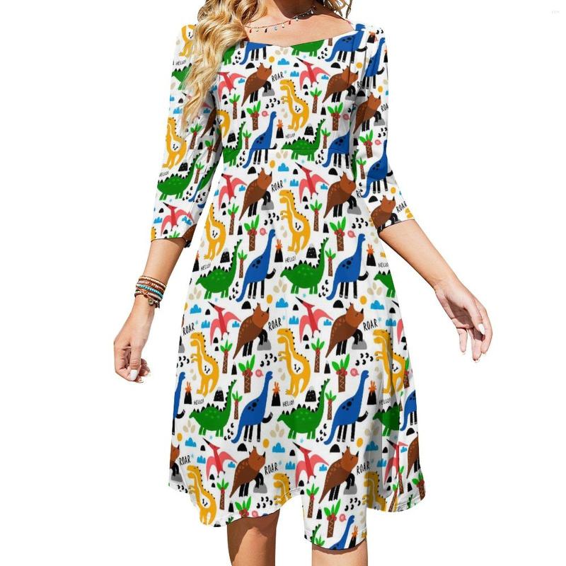 Casual Dresses Cute Dinosaurs Dress Summer Funny Animals Pinrt Vintage Female Three Quarter Aesthetic Print Big Size, Style-3
Casual Dresses Cute Dinosaurs Dress Summer Funny Animals Pinrt Vintage Female Three Quarter Aesthetic Print Big Size, Style-3