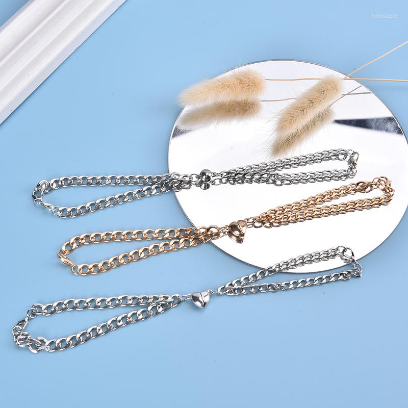 Link Bracelets 2022 Korea Trendy Fashion Couple Cuff Jewelry Vintage Silver Color Chains Heart Magnet For Women Men
Link Bracelets 2022 Korea Trendy Fashion Couple Cuff Jewelry Vintage Silver Color Chains Heart Magnet For Women Men