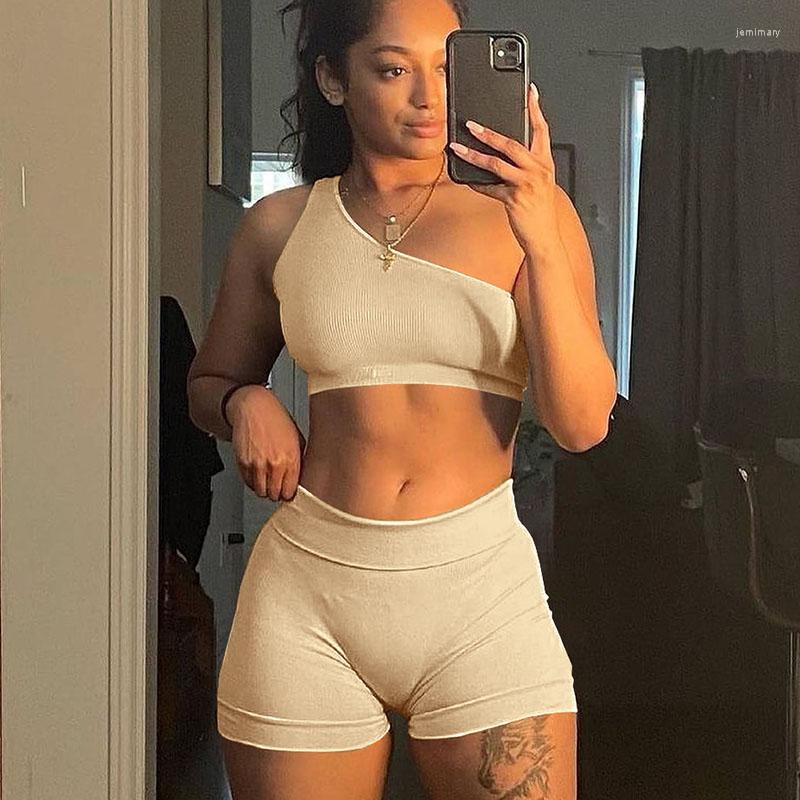 Women' Tracksuits Rib Knit Solid Asymmetrical Two Piece Set Women Tracksuit Crop Tops Elastic Bike Shorts Sportwear Matching Sets Casual, Black
Women' Tracksuits Rib Knit Solid Asymmetrical Two Piece Set Women Tracksuit Crop Tops Elastic Bike Shorts Sportwear Matching Sets Casual, Black