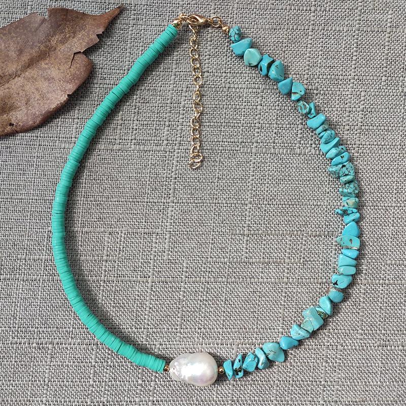 Choker Creative Stitching Baroque Pearl Pendant Necklace Handmade Bohemian Summer Beach Jewelry Women Natural Stone Wholesale
Choker Creative Stitching Baroque Pearl Pendant Necklace Handmade Bohemian Summer Beach Jewelry Women Natural Stone Wholesale