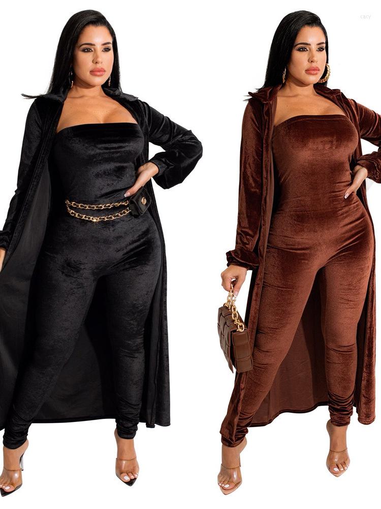 Women' Two Piece Pants 2022 Autumn Clothes For Women Elegant Ladies Long Coat Strapless Skinny Jumpsuits Pieces Party Set Comfortable, Black
Women' Two Piece Pants 2022 Autumn Clothes For Women Elegant Ladies Long Coat Strapless Skinny Jumpsuits Pieces Party Set Comfortable, Black