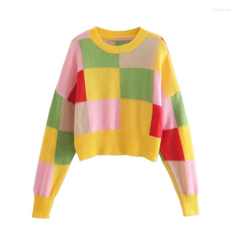 Women' Sweaters YENKYE Autumn Women Colorblock Knit Sweater Mujer Round Neck Long Sleeve Casual Crop Pullovers Ladies Chic Tops, Picture shown
Women' Sweaters YENKYE Autumn Women Colorblock Knit Sweater Mujer Round Neck Long Sleeve Casual Crop Pullovers Ladies Chic Tops, Picture shown