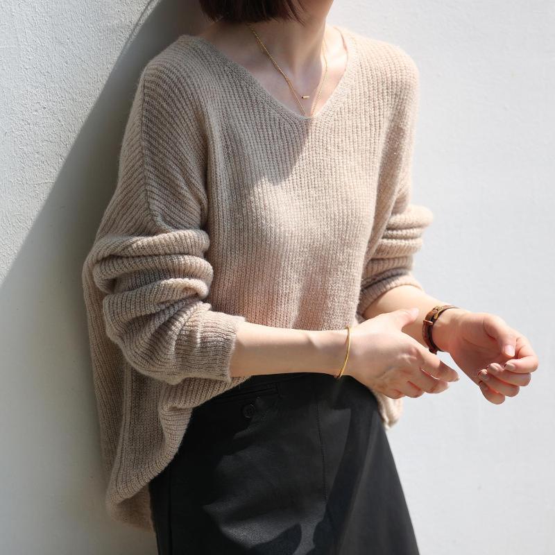 Women's Sweaters Cmaz - Soft Glutinous Sweater For Women 2022 Autumn Korean Style Sense Of Design V-neck Bottoming Top, Black
Women's Sweaters Cmaz - Soft Glutinous Sweater For Women 2022 Autumn Korean Style Sense Of Design V-neck Bottoming Top, Black