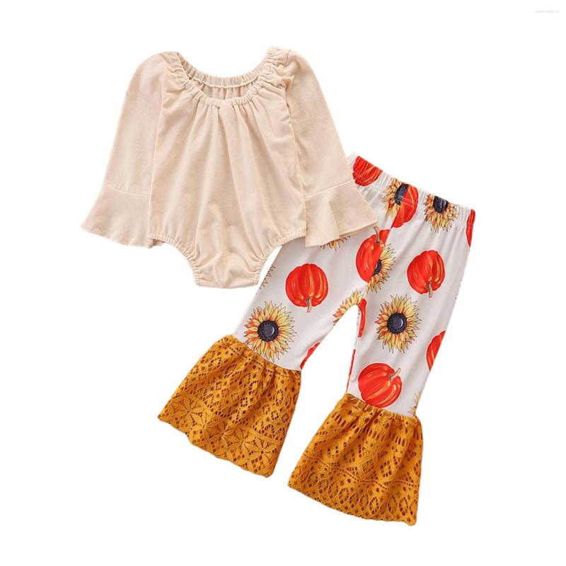 Clothing Sets 2 Pcs Baby Girls Halloween Outfits Solid Color Flare Sleeve Round Neck Playsuit Pumpkin & Sunflower Print Patchwork Pants, Picture shown
Clothing Sets 2 Pcs Baby Girls Halloween Outfits Solid Color Flare Sleeve Round Neck Playsuit Pumpkin & Sunflower Print Patchwork Pants, Picture shown
