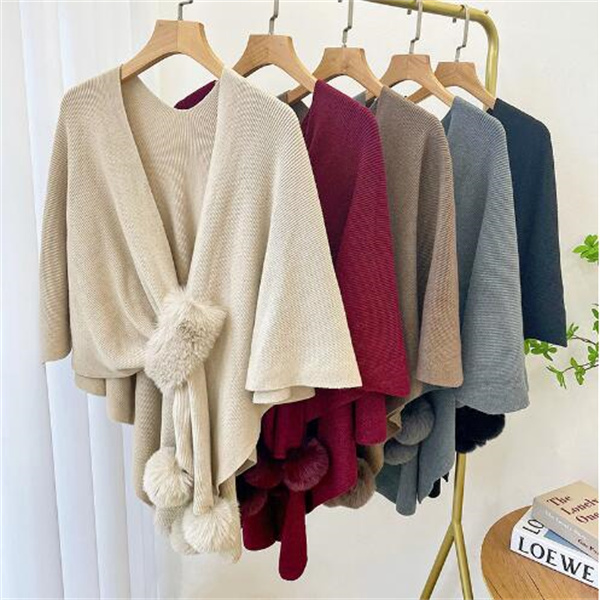 Women's Shawl Cape Coat Irregular Kintting Cloak Sweater Women Loose Pullovers Autumn Winter Oversized Warm Pancho Femme GC1673