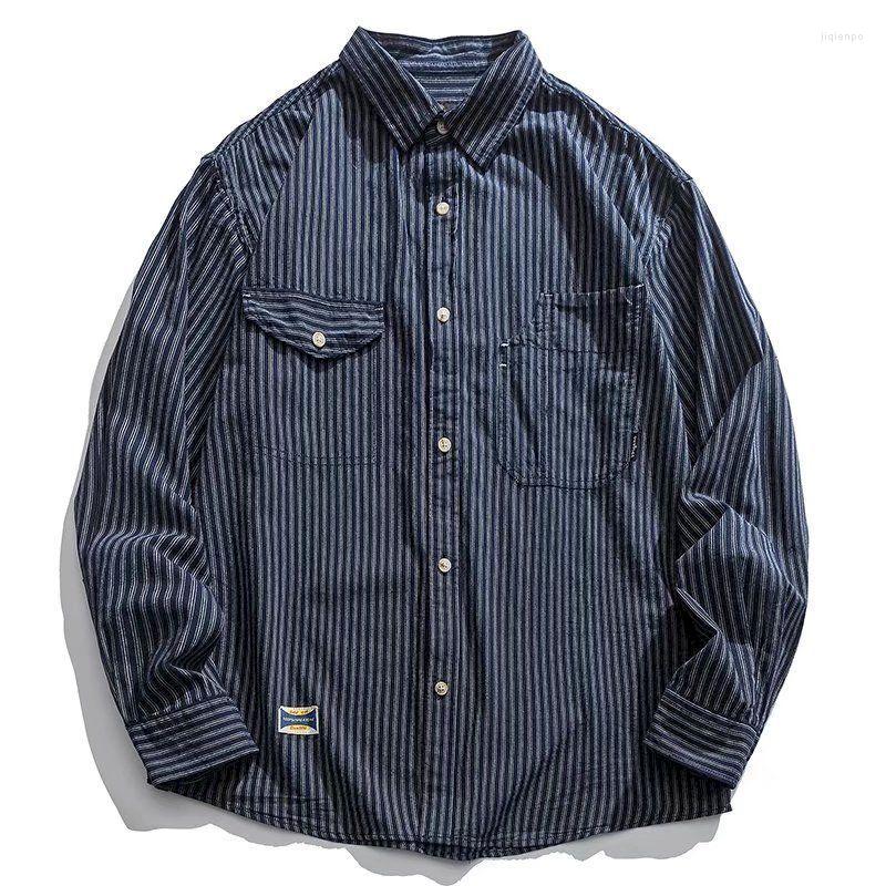 Men's Casual Shirts Fonekie Japanese Retro Striped Contrast Color Tooling Shirt Men's Autumn High Street Loose Long-sleeved Mens Tops, Blue
Men's Casual Shirts Fonekie Japanese Retro Striped Contrast Color Tooling Shirt Men's Autumn High Street Loose Long-sleeved Mens Tops, Blue