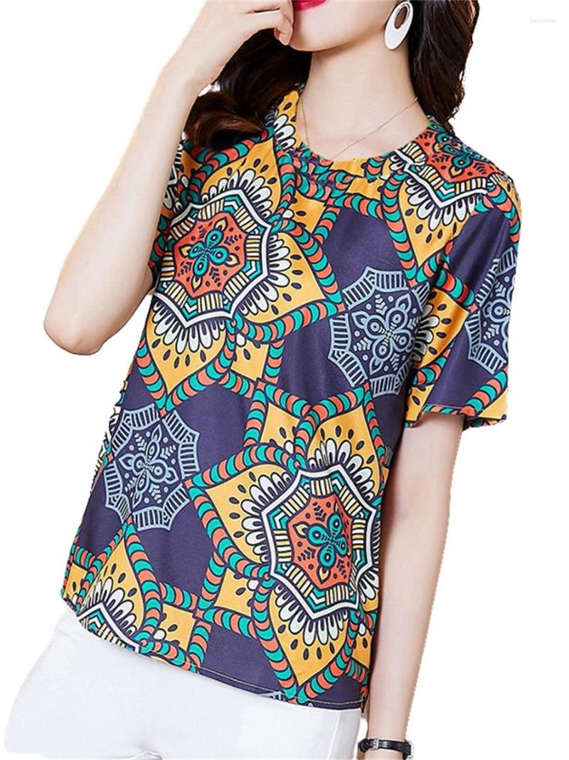 Women's Blouses 4XL Women Spring Summer Shirts Lady Fashion Casual Short Sleeve O-Neck Colla Retro Printing T-shirt Blusas Tops2057
Women's Blouses 4XL Women Spring Summer Shirts Lady Fashion Casual Short Sleeve O-Neck Colla Retro Printing T-shirt Blusas Tops2057