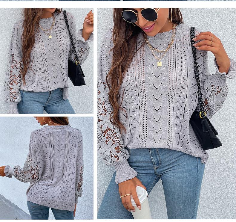 Women's Sweaters Fall Sweater Women Autumn Knitted Sexy Lace Butterfly Sleeve Pullover Long Casual Loose Warm Knitwear Sueter De Mujer, Gray
Women's Sweaters Fall Sweater Women Autumn Knitted Sexy Lace Butterfly Sleeve Pullover Long Casual Loose Warm Knitwear Sueter De Mujer, Gray