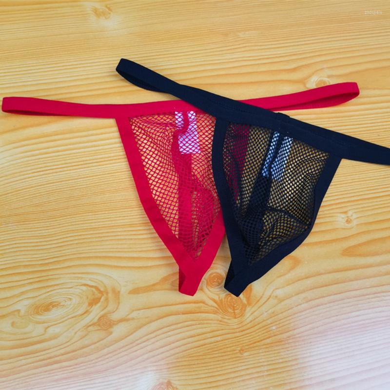 

Underpants Dawang Men's Underwear Thong Foreign Trade Sexy Mesh Single Manufacturers Spot Men, Red