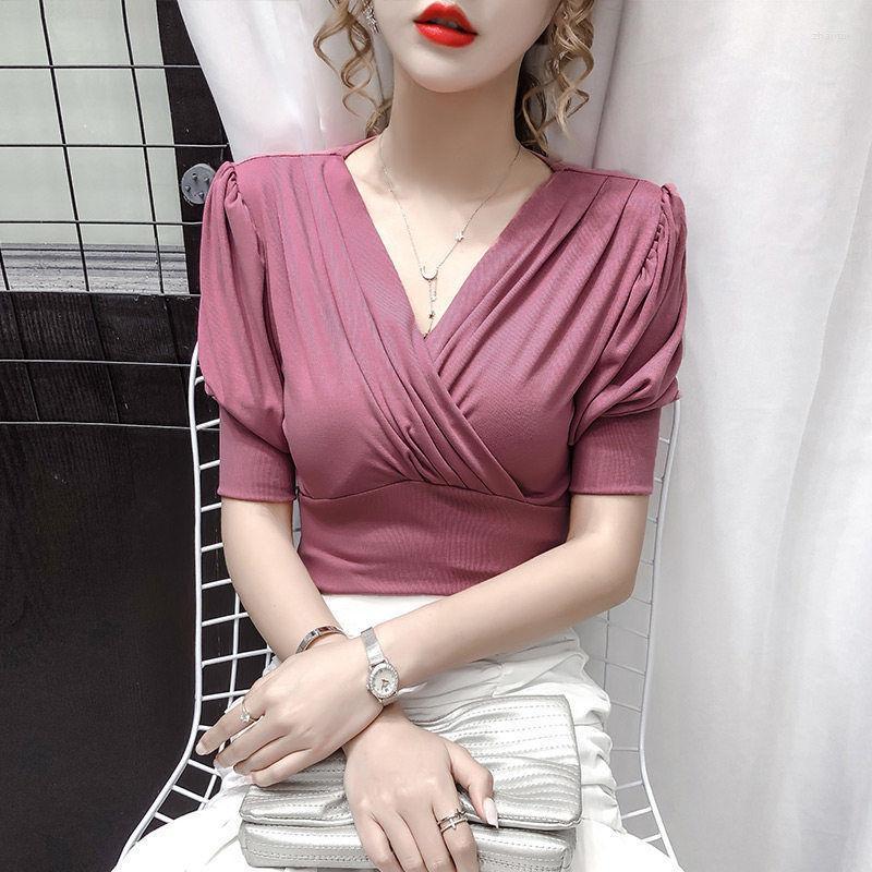 Women's Blouses Women's & Shirts Blouse Women Cotton V-neck Puff Sleeve Short-Sleeved Summer Top Blusas Ropa De Mujer, 01
Women's Blouses Women's & Shirts Blouse Women Cotton V-neck Puff Sleeve Short-Sleeved Summer Top Blusas Ropa De Mujer, 01
