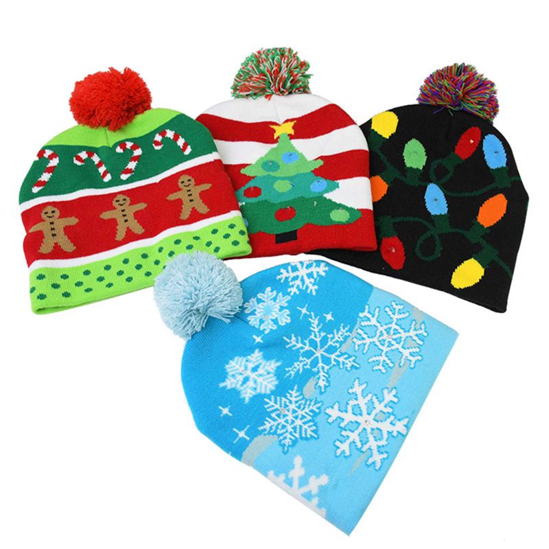 BeanieSkull Caps LED Christmas Hat Sweater Knitted Beanie Light Up Gift for Kids Xmas Year Decorations RRB16033
BeanieSkull Caps LED Christmas Hat Sweater Knitted Beanie Light Up Gift for Kids Xmas Year Decorations RRB16033