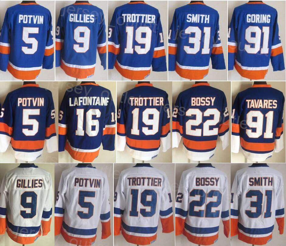 Retro Hockey 22 Mike Bossy Jersey Vintage 5 Denis Potvin 9 Clark Gillies 19 Bryan Trottier 31 Billy Smith 16 Pat LaFontaine 32 Steve Thomas 91 John Tavares Butch Goring, Blue
Retro Hockey 22 Mike Bossy Jersey Vintage 5 Denis Potvin 9 Clark Gillies 19 Bryan Trottier 31 Billy Smith 16 Pat LaFontaine 32 Steve Thomas 91 John Tavares Butch Goring, Blue