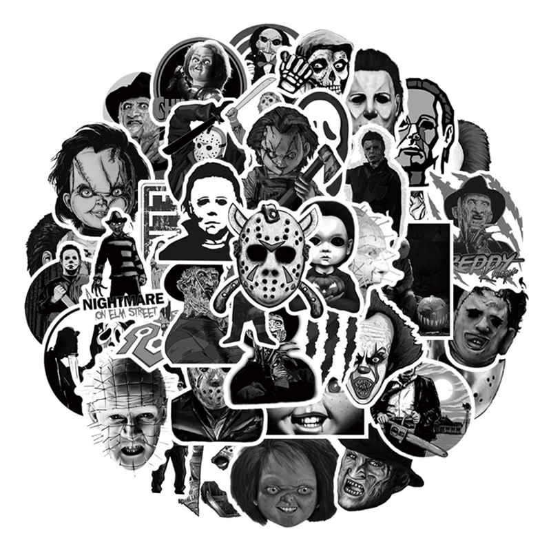 50PCS Halloween Ghost Horror Movie Thriller Killer Stickers for Laptop Water Bottles, Multi colors
50PCS Halloween Ghost Horror Movie Thriller Killer Stickers for Laptop Water Bottles, Multi colors