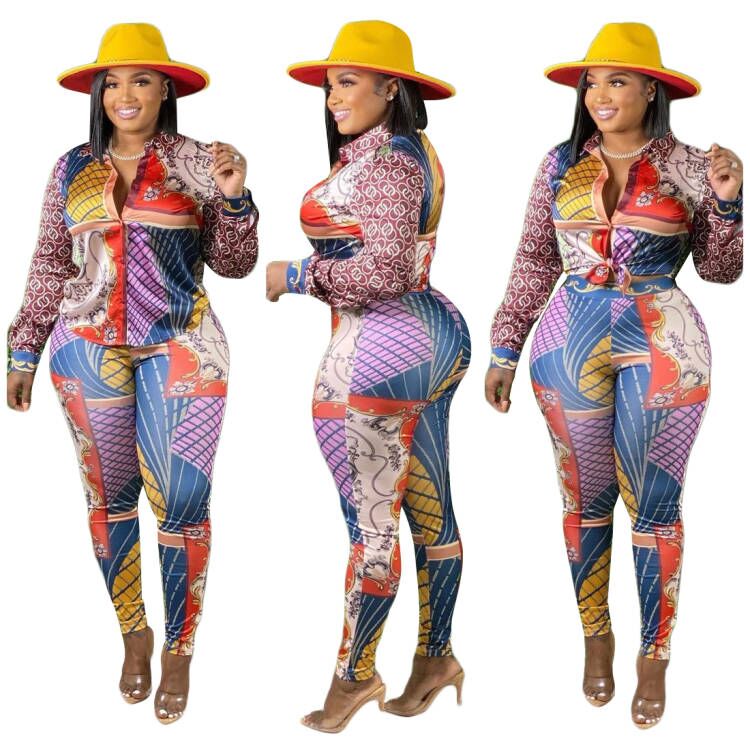Print Two Piece Pants Women Outfits Fashion Shirt and Leggings Set Easy Suits Free Ship, Brown&pink
Print Two Piece Pants Women Outfits Fashion Shirt and Leggings Set Easy Suits Free Ship, Brown&pink