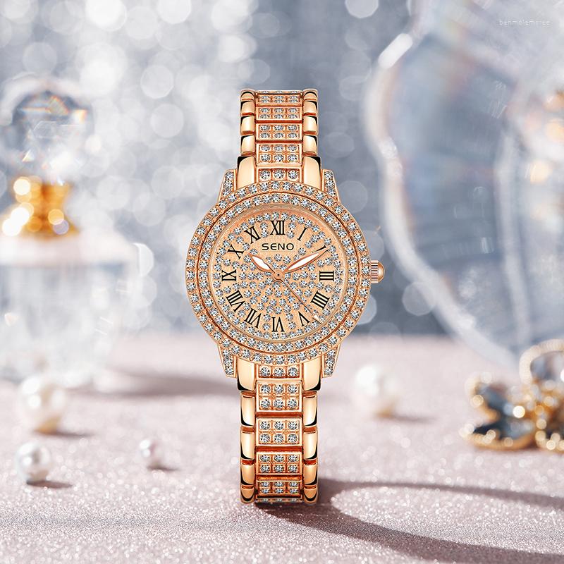 Wristwatches Women Iced Out Wrist Watch Elegant Ladies Bracelet Quartz Waterproof Studded Diamond Watches Luxury Gold Clock Gift Female
Wristwatches Women Iced Out Wrist Watch Elegant Ladies Bracelet Quartz Waterproof Studded Diamond Watches Luxury Gold Clock Gift Female