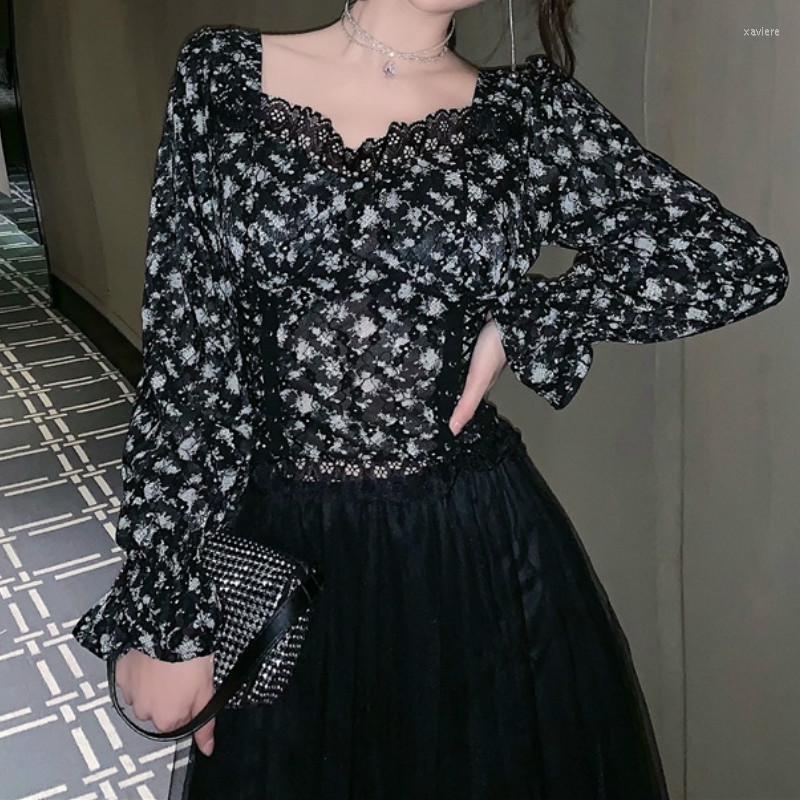 Women' T Shirts Fashion Floral Print T-shirts Women Spring Lace Tops Summer Female French Vintage Long Sleeve Mesh Patchwork Bandage Tshirt, Black
Women' T Shirts Fashion Floral Print T-shirts Women Spring Lace Tops Summer Female French Vintage Long Sleeve Mesh Patchwork Bandage Tshirt, Black